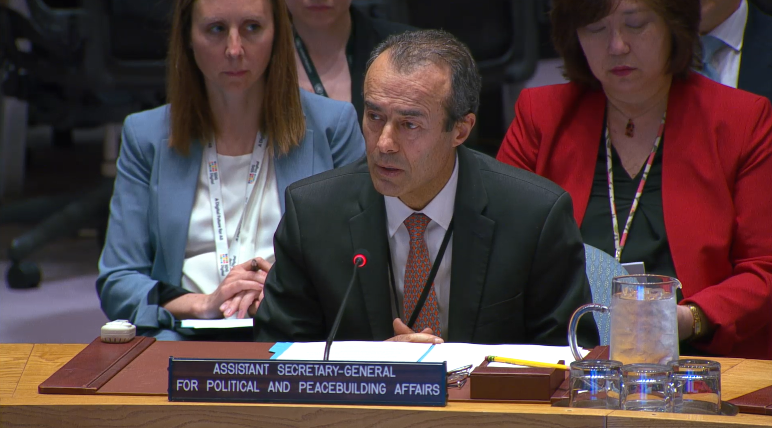 ASG Khiari briefs the Security Council.
