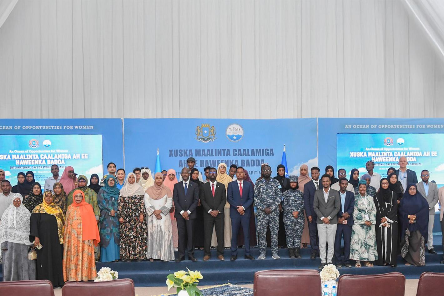 Group photo - Marking the International Day for Women in Maritime in Somalia - 18 May 2025